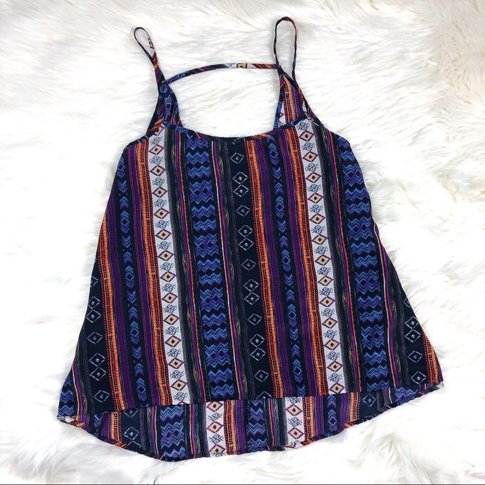 Interi tank top tribal print spaghetti strap XL